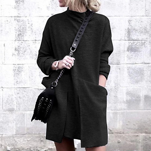 Women's A Line Dress Short Mini Dress Gray Black Long Sleeve Solid Color Fall Summer Round Neck Elegant Casual 2021 S M L XL
Women's A Line Dress Short Mini Dress Gray Black Long Sleeve Solid Color Fall Summer Round Neck Elegant Casual 2021 S M L XL