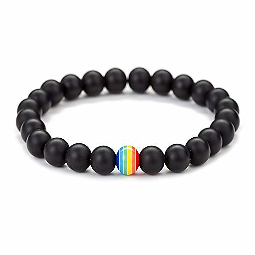 rainbow bracelet, lgbt pride colorful beads lava rock stone arm wrist band bangle for couple friends relationship birthday christmas gay lesbian
rainbow bracelet, lgbt pride colorful beads lava rock stone arm wrist band bangle for couple friends relationship birthday christmas gay lesbian