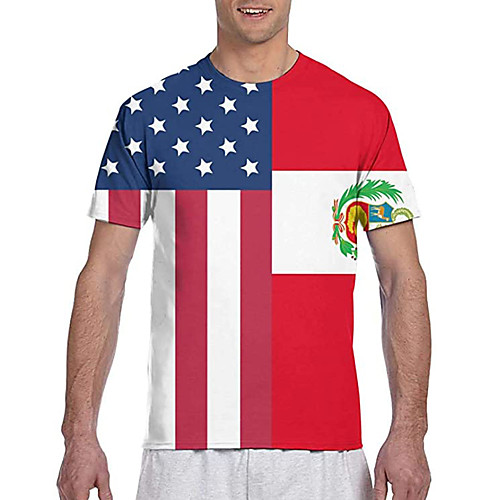 Men's T shirt 3D Print Graphic Prints Flag Print Short Sleeve Daily Tops Classic Designer Big and Tall Red
Men's T shirt 3D Print Graphic Prints Flag Print Short Sleeve Daily Tops Classic Designer Big and Tall Red
