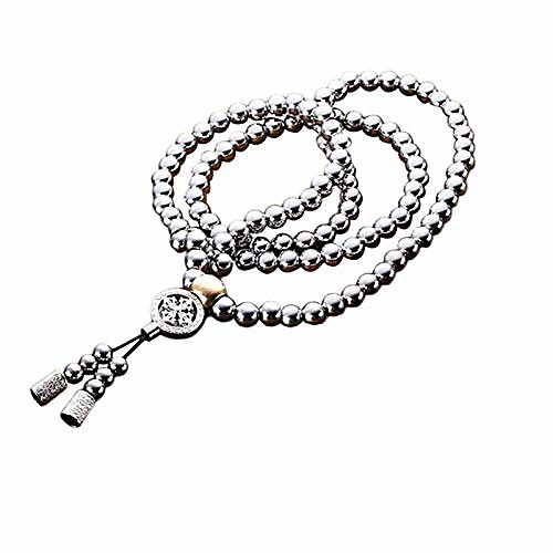 108 Buddha Beads Bracelet Stainless Steel Bracelet Necklace Chain for Men (Style 2)
108 Buddha Beads Bracelet Stainless Steel Bracelet Necklace Chain for Men (Style 2)