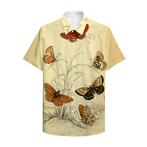 Men's Shirt 3D Print Butterfly Graphic Prints Button-Down Print Short Sleeve Daily Tops Casual Hawaiian Yellow
Men's Shirt 3D Print Butterfly Graphic Prints Button-Down Print Short Sleeve Daily Tops Casual Hawaiian Yellow
