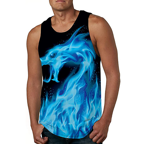 Men's Tank Top Vest Undershirt 3D Print Dragon 3D Print Sleeveless Daily Tops Casual Beach Blue
Men's Tank Top Vest Undershirt 3D Print Dragon 3D Print Sleeveless Daily Tops Casual Beach Blue