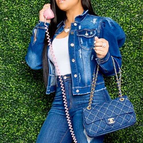 Women's Denim Jacket Daily Spring & Fall Regular Coat Shirt Collar Regular Fit Basic Jacket Long Sleeve Solid Colored Navy Blue / Cotton
Women's Denim Jacket Daily Spring & Fall Regular Coat Shirt Collar Regular Fit Basic Jacket Long Sleeve Solid Colored Navy Blue / Cotton