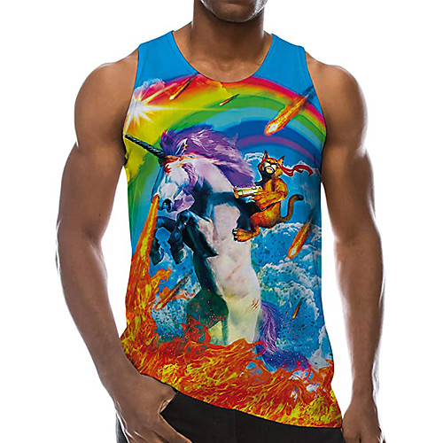 Men's Tank Top Undershirt Shirt 3D Print Cat Unicorn Flamingo 3D Print Sleeveless Daily Tops Casual Beach A B C / Summer
Men's Tank Top Undershirt Shirt 3D Print Cat Unicorn Flamingo 3D Print Sleeveless Daily Tops Casual Beach A B C / Summer
