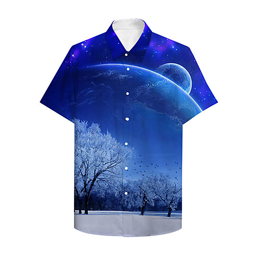 Men's Shirt 3D Print Graphic 3D Landscape Button-Down 3D Print Short Sleeve Casual Tops Casual Hawaiian Blue
Men's Shirt 3D Print Graphic 3D Landscape Button-Down 3D Print Short Sleeve Casual Tops Casual Hawaiian Blue