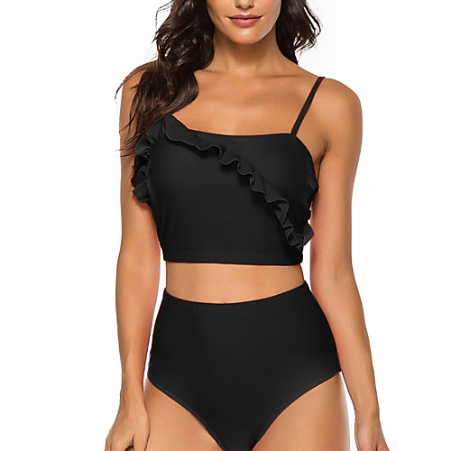 Women's Bikini 2 Piece Swimsuit Open Back Slim Solid Color Abstract Green Black Red Swimwear Padded Vest Strap Bathing Suits New Fashion Sexy / Padded Bras
Women's Bikini 2 Piece Swimsuit Open Back Slim Solid Color Abstract Green Black Red Swimwear Padded Vest Strap Bathing Suits New Fashion Sexy / Padded Bras
