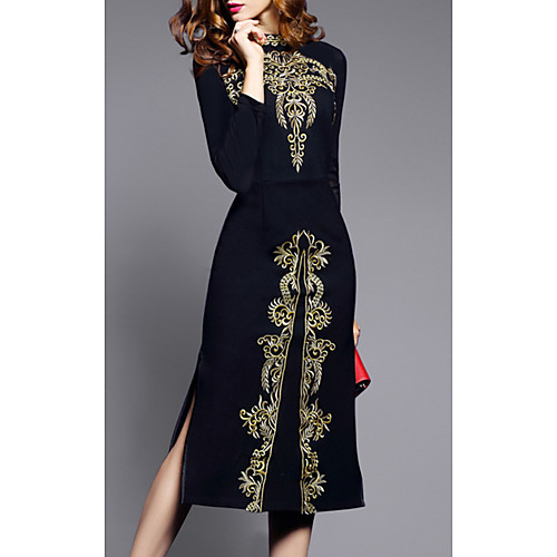 Women's A Line Dress Midi Dress Black Long Sleeve Solid Color Print Spring Summer Round Neck Casual 2021 S M L XL XXL 3XL
Women's A Line Dress Midi Dress Black Long Sleeve Solid Color Print Spring Summer Round Neck Casual 2021 S M L XL XXL 3XL