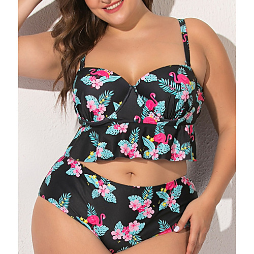 Women's Bikini 2 Piece Swimsuit Open Back Slim Color Block Geometric Flamingo hard bag Plus Size Swimwear Padded Strap Bathing Suits New Fashion Sexy / Padded Bras
Women's Bikini 2 Piece Swimsuit Open Back Slim Color Block Geometric Flamingo hard bag Plus Size Swimwear Padded Strap Bathing Suits New Fashion Sexy / Padded Bras