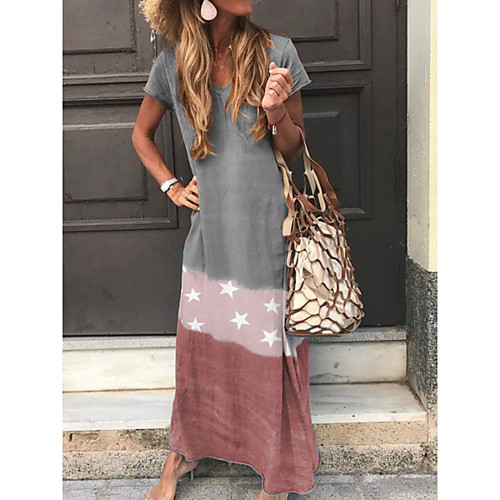 Women's A Line Dress Maxi long Dress Blue Green Red Brown Short Sleeve Print Print Summer V Neck Casual Loose 2021 S M L XL XXL 3XL / Cotton / Cotton
Women's A Line Dress Maxi long Dress Blue Green Red Brown Short Sleeve Print Print Summer V Neck Casual Loose 2021 S M L XL XXL 3XL / Cotton / Cotton