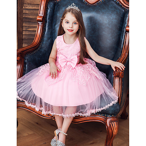Princess Tea Length Flower Girl Dresses Party Tulle Sleeveless Jewel Neck with Lace
Princess Tea Length Flower Girl Dresses Party Tulle Sleeveless Jewel Neck with Lace