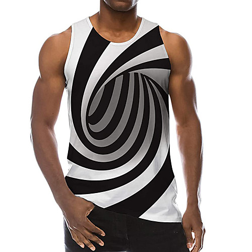 Men's Tank Top Undershirt 3D Print Optical Illusion 3D Print Sleeveless Daily Tops Casual Beach Black / White
Men's Tank Top Undershirt 3D Print Optical Illusion 3D Print Sleeveless Daily Tops Casual Beach Black / White