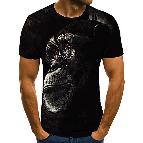 Men's T shirt Shirt 3D Print Animal 3D Print Print Short Sleeve Casual Tops Casual Fashion Round Neck Black / White
Men's T shirt Shirt 3D Print Animal 3D Print Print Short Sleeve Casual Tops Casual Fashion Round Neck Black / White