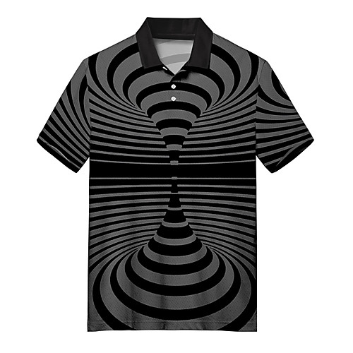 Men's Golf Shirt Tennis Shirt 3D Print Optical Illusion Button-Down Print Short Sleeve Casual Tops Casual Fashion Soft Breathable Black / Sports
Men's Golf Shirt Tennis Shirt 3D Print Optical Illusion Button-Down Print Short Sleeve Casual Tops Casual Fashion Soft Breathable Black / Sports