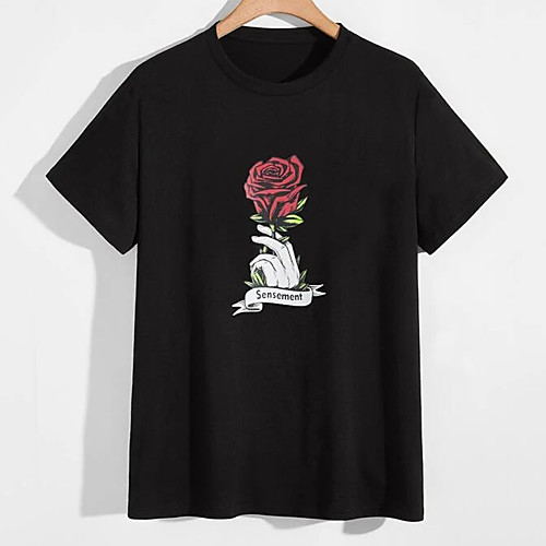Men's Unisex Tee T shirt Shirt Hot Stamping Graphic Prints Rose Plus Size Print Short Sleeve Casual Tops 100% Cotton Basic Designer Big and Tall Round Neck Black / Summer
Men's Unisex Tee T shirt Shirt Hot Stamping Graphic Prints Rose Plus Size Print Short Sleeve Casual Tops 100% Cotton Basic Designer Big and Tall Round Neck Black / Summer