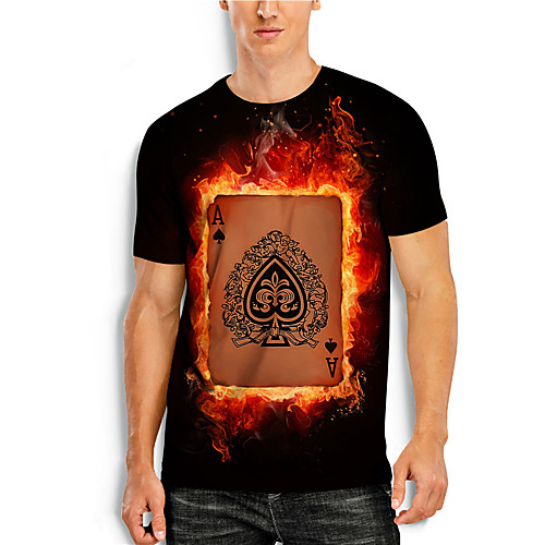 Men's T shirt 3D Print Graphic Prints Card Print Short Sleeve Daily Tops Casual Designer Big and Tall Black
Men's T shirt 3D Print Graphic Prints Card Print Short Sleeve Daily Tops Casual Designer Big and Tall Black