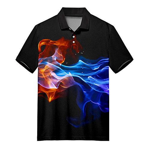 Men's Golf Shirt Tennis Shirt 3D Print Lightning Button-Down Print Short Sleeve Casual Tops Casual Fashion Soft Breathable Black / Sports
Men's Golf Shirt Tennis Shirt 3D Print Lightning Button-Down Print Short Sleeve Casual Tops Casual Fashion Soft Breathable Black / Sports