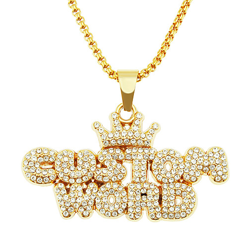 Men's Long Necklace Letter Trendy Alloy Gold 75 cm Necklace Jewelry For Gift
Men's Long Necklace Letter Trendy Alloy Gold 75 cm Necklace Jewelry For Gift