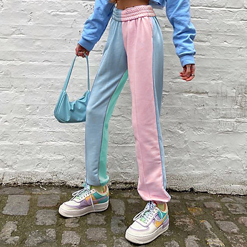 Women's Streetwear Athleisure Comfort Leisure Sports Weekend Jogger Pants Color Block Full Length Pocket Blushing Pink
Women's Streetwear Athleisure Comfort Leisure Sports Weekend Jogger Pants Color Block Full Length Pocket Blushing Pink