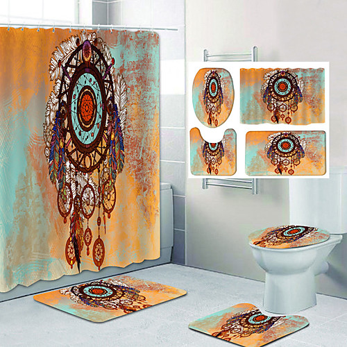Dream Catcher Pattern Printing Bathroom Shower Curtain Leisure Toilet Four-Piece Design
Dream Catcher Pattern Printing Bathroom Shower Curtain Leisure Toilet Four-Piece Design