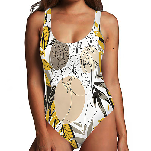 Women's One Piece Monokini Swimsuit Tummy Control Print Tropical Yellow Swimwear Bodysuit Strap Bathing Suits New Fashion Sexy / Padless
Women's One Piece Monokini Swimsuit Tummy Control Print Tropical Yellow Swimwear Bodysuit Strap Bathing Suits New Fashion Sexy / Padless