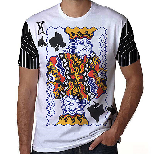 Men's T shirt 3D Print Graphic Prints Card Print Short Sleeve Daily Tops Casual Designer Big and Tall White
Men's T shirt 3D Print Graphic Prints Card Print Short Sleeve Daily Tops Casual Designer Big and Tall White