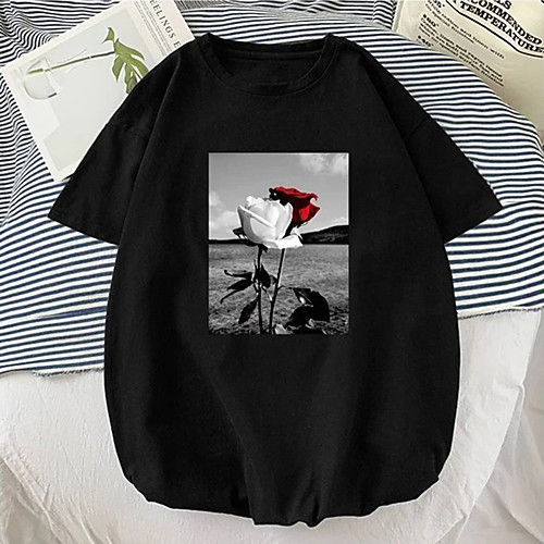 Men's Unisex T shirt Hot Stamping Floral Graphic Prints Plus Size Print Short Sleeve Daily Tops 100% Cotton Fashion Vintage Classic Black
Men's Unisex T shirt Hot Stamping Floral Graphic Prints Plus Size Print Short Sleeve Daily Tops 100% Cotton Fashion Vintage Classic Black