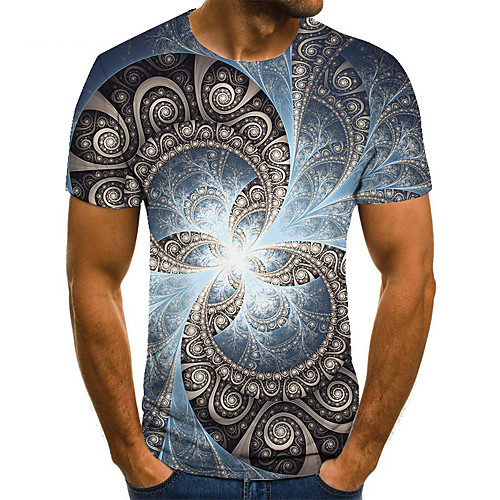 Men's T shirt 3D Print Graphic 3D Print Print Short Sleeve Casual Tops Casual Fashion Blue
Men's T shirt 3D Print Graphic 3D Print Print Short Sleeve Casual Tops Casual Fashion Blue