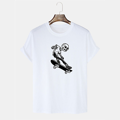 Men's Unisex T shirt Shirt Hot Stamping Graphic Prints Skull Plus Size Print Short Sleeve Daily Tops 100% Cotton Basic Casual Round Neck White Blushing Pink Black / Summer
Men's Unisex T shirt Shirt Hot Stamping Graphic Prints Skull Plus Size Print Short Sleeve Daily Tops 100% Cotton Basic Casual Round Neck White Blushing Pink Black / Summer
