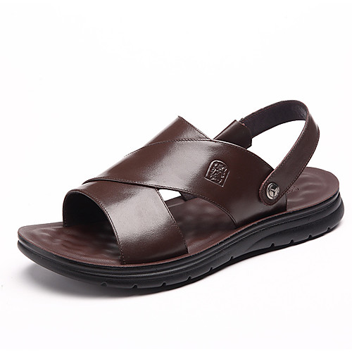 Men's Sandals Casual Daily Outdoor Walking Shoes Leather Breathable Non-slipping Dark Brown Black Summer
Men's Sandals Casual Daily Outdoor Walking Shoes Leather Breathable Non-slipping Dark Brown Black Summer