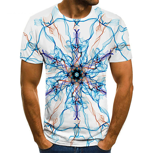 Men's T shirt 3D Print Geometric 3D Print Print Short Sleeve Casual Tops Casual Fashion White
Men's T shirt 3D Print Geometric 3D Print Print Short Sleeve Casual Tops Casual Fashion White