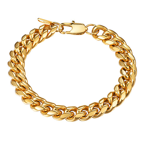 Chain Bracelet Bracelet Thick Chain Fashion Stylish Simple Trendy Titanium Steel Bracelet Jewelry Silver / Gold / Black For Gift Prom Birthday Festival
Chain Bracelet Bracelet Thick Chain Fashion Stylish Simple Trendy Titanium Steel Bracelet Jewelry Silver / Gold / Black For Gift Prom Birthday Festival