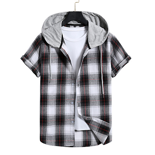 Sweatshirt Shirt Men's Color Block Plain non-printing Patchwork Casual Short Sleeve Tops Gray
Sweatshirt Shirt Men's Color Block Plain non-printing Patchwork Casual Short Sleeve Tops Gray