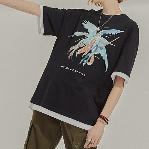 Men's Unisex T shirt Hot Stamping Cartoon Graphic Prints Plus Size Print Short Sleeve Casual Tops 100% Cotton Basic Casual Fashion White Black
Men's Unisex T shirt Hot Stamping Cartoon Graphic Prints Plus Size Print Short Sleeve Casual Tops 100% Cotton Basic Casual Fashion White Black