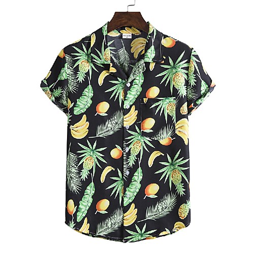 Men's Shirt Other Prints Leaves Fruit Print Short Sleeve Casual Tops Hawaiian Black
Men's Shirt Other Prints Leaves Fruit Print Short Sleeve Casual Tops Hawaiian Black