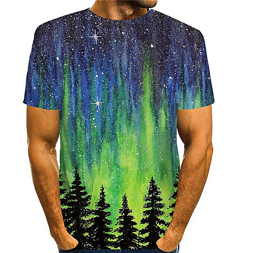 Men's T shirt Shirt 3D Print Graphic Prints Landscape 3D Print Short Sleeve Daily Tops Basic Casual Round Neck Green / Summer
Men's T shirt Shirt 3D Print Graphic Prints Landscape 3D Print Short Sleeve Daily Tops Basic Casual Round Neck Green / Summer