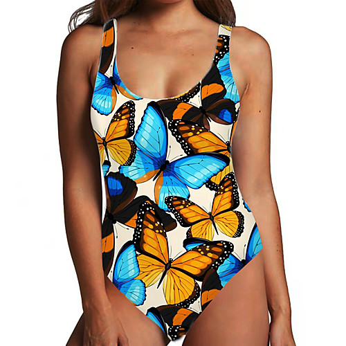 Women's One Piece Monokini Swimsuit Tummy Control Print Color Block Animal Blue Swimwear Bodysuit Strap Bathing Suits New Fashion Sexy / Padless
Women's One Piece Monokini Swimsuit Tummy Control Print Color Block Animal Blue Swimwear Bodysuit Strap Bathing Suits New Fashion Sexy / Padless