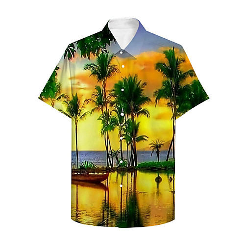 Men's Shirt 3D Print Graphic Prints Landscape Button-Down Print Short Sleeve Daily Tops Casual Hawaiian Yellow / Summer
Men's Shirt 3D Print Graphic Prints Landscape Button-Down Print Short Sleeve Daily Tops Casual Hawaiian Yellow / Summer