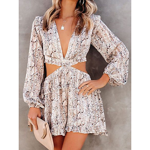 Women's A Line Dress Knee Length Dress White Black Long Sleeve Floral Patchwork Hollow To Waist Print Fall Summer V Neck Elegant Casual 2021 XS S M L XL XXL / Chiffon
Women's A Line Dress Knee Length Dress White Black Long Sleeve Floral Patchwork Hollow To Waist Print Fall Summer V Neck Elegant Casual 2021 XS S M L XL XXL / Chiffon