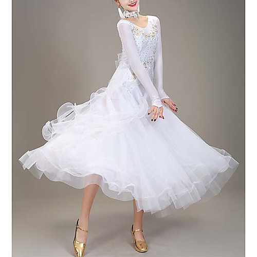 Ballroom Dance Dance Costumes Dress Crystals / Rhinestones Women's Training Performance Long Sleeve High LYOCELL
Ballroom Dance Dance Costumes Dress Crystals / Rhinestones Women's Training Performance Long Sleeve High LYOCELL