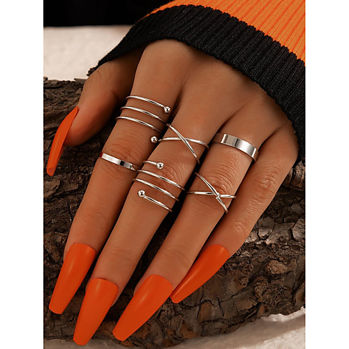 Band Ring Crossover Silver Alloy Stylish Simple European 1 set One Size / Women's
Band Ring Crossover Silver Alloy Stylish Simple European 1 set One Size / Women's