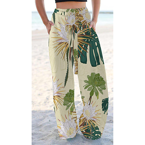 Women's Basic Chino Comfort Going out Beach Pants Pants Flower / Floral Graphic Prints Short Elastic Drawstring Design Print Beige
Women's Basic Chino Comfort Going out Beach Pants Pants Flower / Floral Graphic Prints Short Elastic Drawstring Design Print Beige