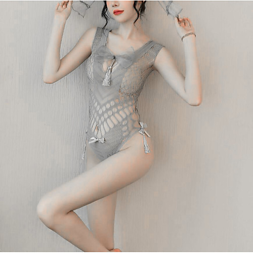 Women's Mesh Bow Suits Bodysuits Nightwear Solid Colored Gray One-Size / Strap
Women's Mesh Bow Suits Bodysuits Nightwear Solid Colored Gray One-Size / Strap