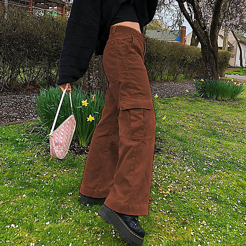 Women's Streetwear Chino Comfort Going out Weekend Pants Pants Plain Full Length Pocket Green Brown
Women's Streetwear Chino Comfort Going out Weekend Pants Pants Plain Full Length Pocket Green Brown