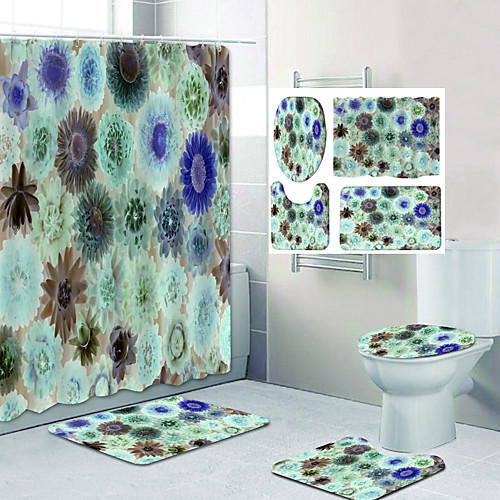 Misty Flowers Pattern Printing Bathroom Shower Curtain Leisure Toilet Four-Piece Design
Misty Flowers Pattern Printing Bathroom Shower Curtain Leisure Toilet Four-Piece Design