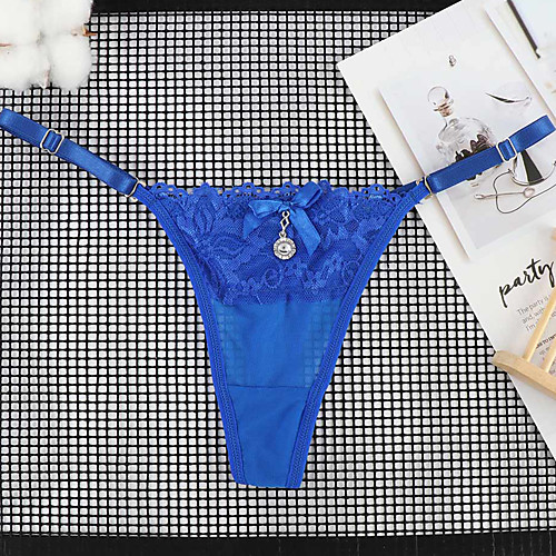 Women's Normal Lace / Hole G-strings & Thongs Panties Micro-elastic Low Waist 1 PC Blue One-Size
Women's Normal Lace / Hole G-strings & Thongs Panties Micro-elastic Low Waist 1 PC Blue One-Size