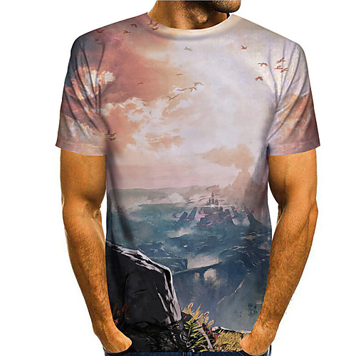 Men's T shirt Shirt 3D Print Graphic Prints Landscape 3D Print Short Sleeve Daily Tops Basic Casual Round Neck Blue / Summer
Men's T shirt Shirt 3D Print Graphic Prints Landscape 3D Print Short Sleeve Daily Tops Basic Casual Round Neck Blue / Summer