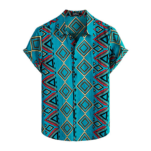Men's Shirt Tribal Short Sleeve Daily Tops Cotton Basic Boho Classic Collar Royal Blue / Beach
Men's Shirt Tribal Short Sleeve Daily Tops Cotton Basic Boho Classic Collar Royal Blue / Beach