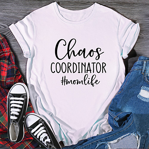 Women's T shirt Graphic Print Round Neck Tops 100% Cotton Basic Basic Top White Black Purple
Women's T shirt Graphic Print Round Neck Tops 100% Cotton Basic Basic Top White Black Purple