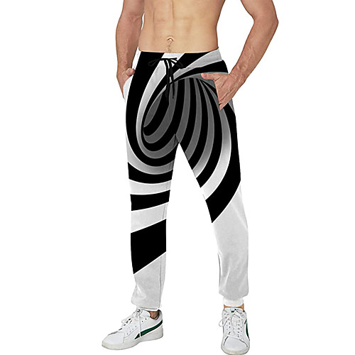Men's Casual Athleisure Daily Sports Jogger Pants Sweatpants Pants 3D Geometry Full Length Drawstring Pocket 3D Print Black / White
Men's Casual Athleisure Daily Sports Jogger Pants Sweatpants Pants 3D Geometry Full Length Drawstring Pocket 3D Print Black / White