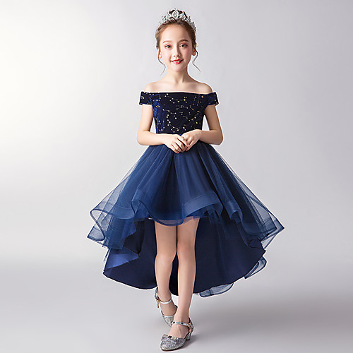 Princess Asymmetrical Flower Girl Dresses Wedding Tulle Sleeveless Off Shoulder with Solid
Princess Asymmetrical Flower Girl Dresses Wedding Tulle Sleeveless Off Shoulder with Solid